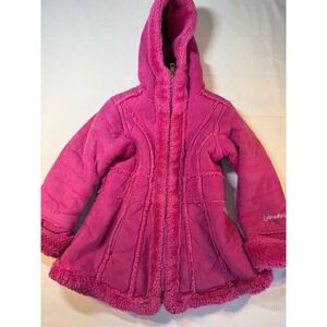 Hawke & Co Outfitters Girls Faux Suede Pink Coat: Size 4T Super Soft & Warm